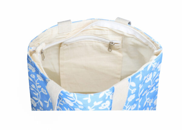 Blooming Blue Print Tote 3 Blooming Blue Tote Bag