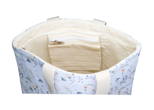 Blossom white tote