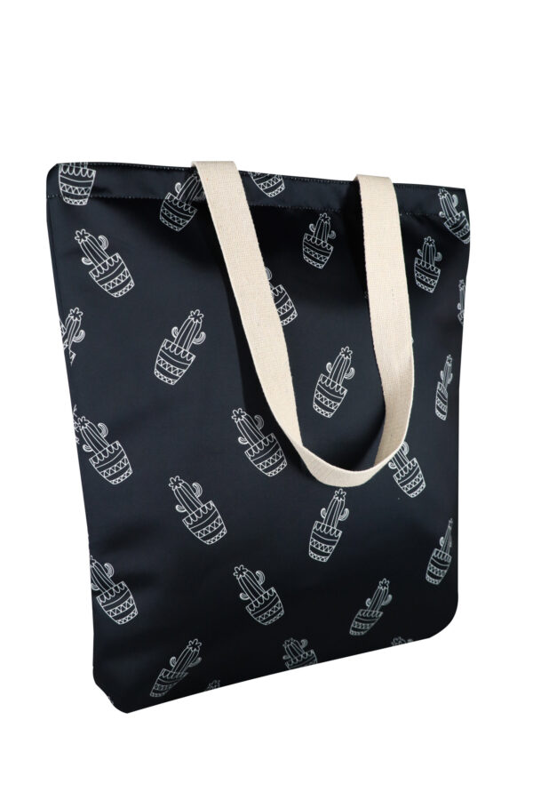 Cactus Print Tote 3 black cactus caress bag tote