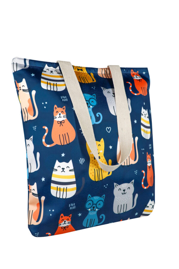 Caress bag cat print tote bag