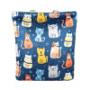 Blue Cat Print Tote Bag