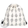 Leaf Print Drawstring Bag